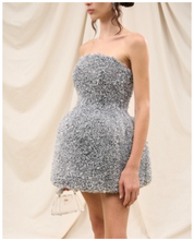 Load image into Gallery viewer, Fluffy Mettalic Mini Dress
