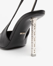 Load image into Gallery viewer, Leather Logo Chain Slingback
