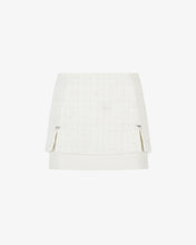 Load image into Gallery viewer, Tweed Leather Mini Skirt
